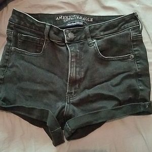 black high waisted American eagle shorts